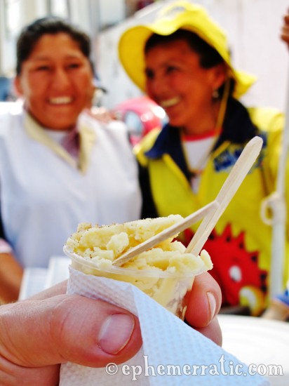 Queso helado cheese ice cream, Arequipa, Peru photo