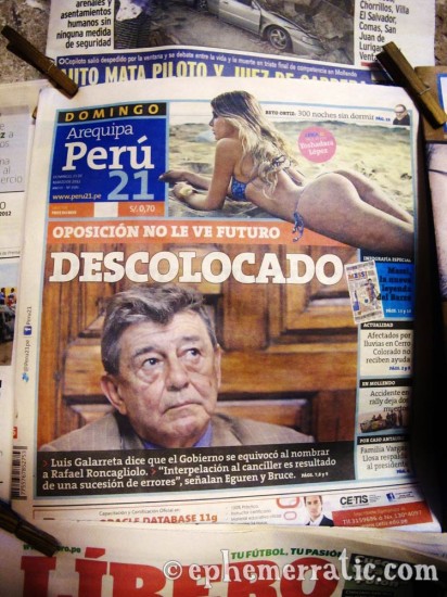 Well-composed newspaper, Arequipa, Peru photo