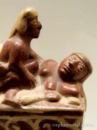 Bored sex pottery, Museo Larco, Lima, Peru