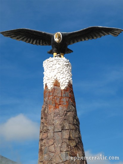 Andean condor statue, Cabanaconde, Colca Canyon, Peru photo