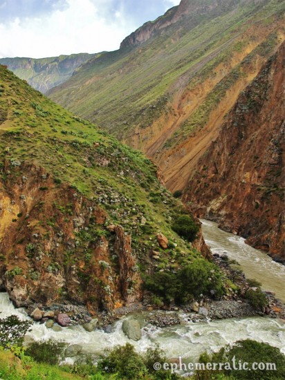 The river bend at Llahuar, Colca Canyon, Peru photo