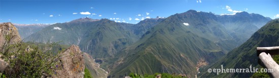 Panoramic view at Mirador de Achachihua, Cabanaconde, Peru photo