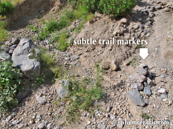 Very subtle trail markers, Colca Canyon, Peru photo