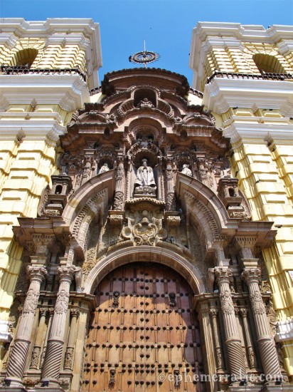 Monasterio de San Francisco facade, Lima, Peru