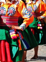 Costumes of women dancers, Saint Joseph's Day, Cusco, Peru photo