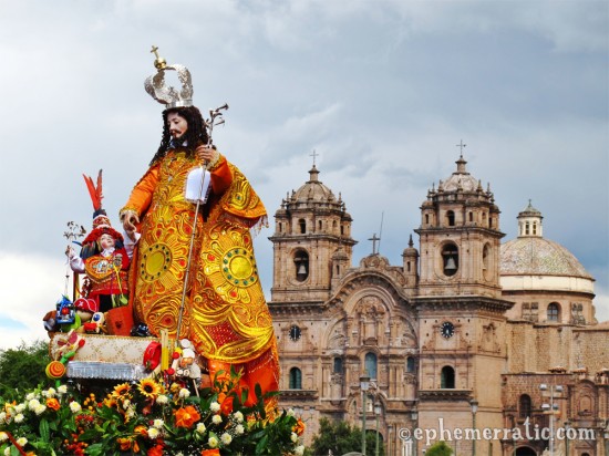Saint Joseph carried by Iglesia de la Compañía de Jesús, Cusco, Peru photo
