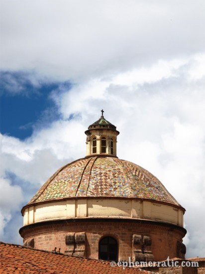 Dome of Iglesia de la Compañía de Jesús, Cusco, Peru photo