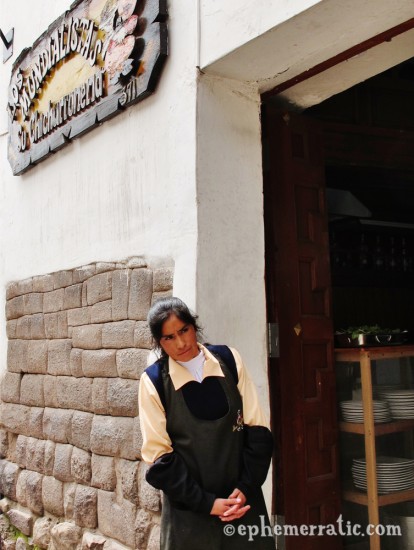 Entrance to Los Mundalistas, Cusco, Peru photo