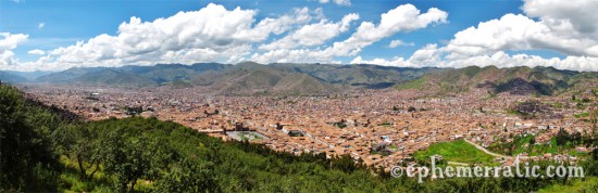 One of Peru's sacred valley, Cusco, Peru photo panorama