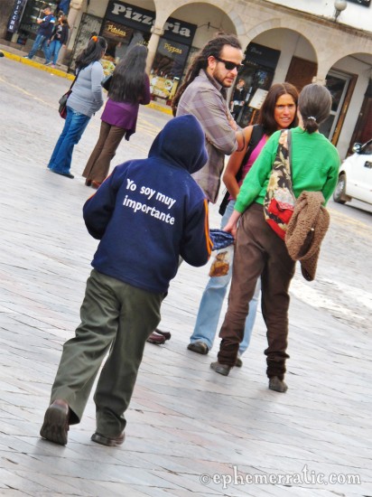 Yo soy muy importante tout, Cusco, Peru photo