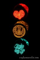Hacked stoplight street art, Barranco, Lima, Peru by Lauren Girardin