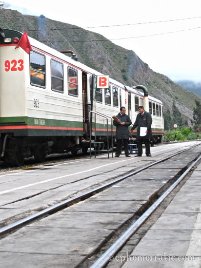 Inca Rail train ready to leave for Machu Picchu photo