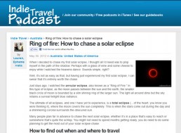Indie Travel Podcast guest blog screenshot