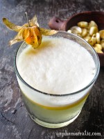 Pisco sour with aguaymanto from Peru photo