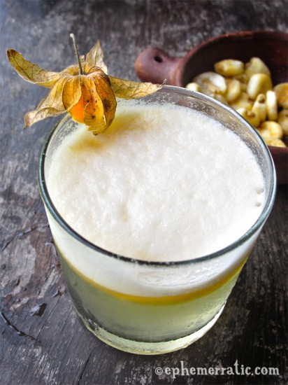 Pisco sour with aguaymanto from Peru photo