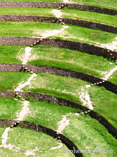 Well-worn footpaths, Moray, Peru photo