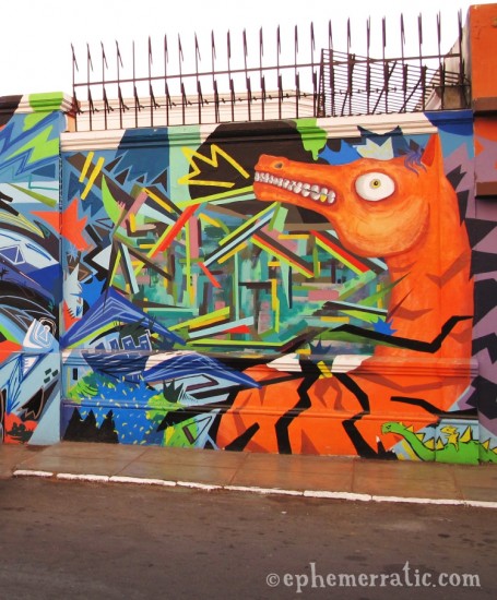Lightning horse mural, Barranco, Lima, Peru by Lauren Girardin