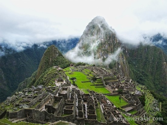 Postcard view of Machu Picchu, Peru photo