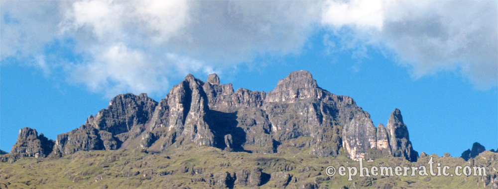 Mountains in the far distance from a road in the Sacred Valley, Peru photo