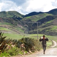 Thumbs up kid, Sacred Valley, Peru photo