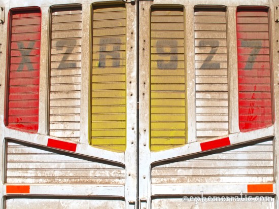 Colorful truck doors, Sacred Valley, Peru photo