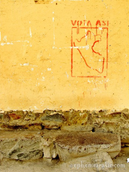 Vote This Way graffiti, Oollantaytambo, Peru photo